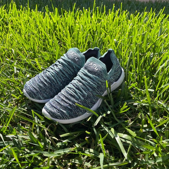 APL TechLoom Wave hybrid Running shoe navy/green melange  size 8.5 Men - Picture 5 of 12